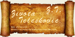 Života Telesković vizit kartica